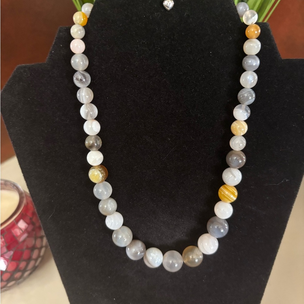 Mine Finds by Jay King Botswana Agate Necklace (P)